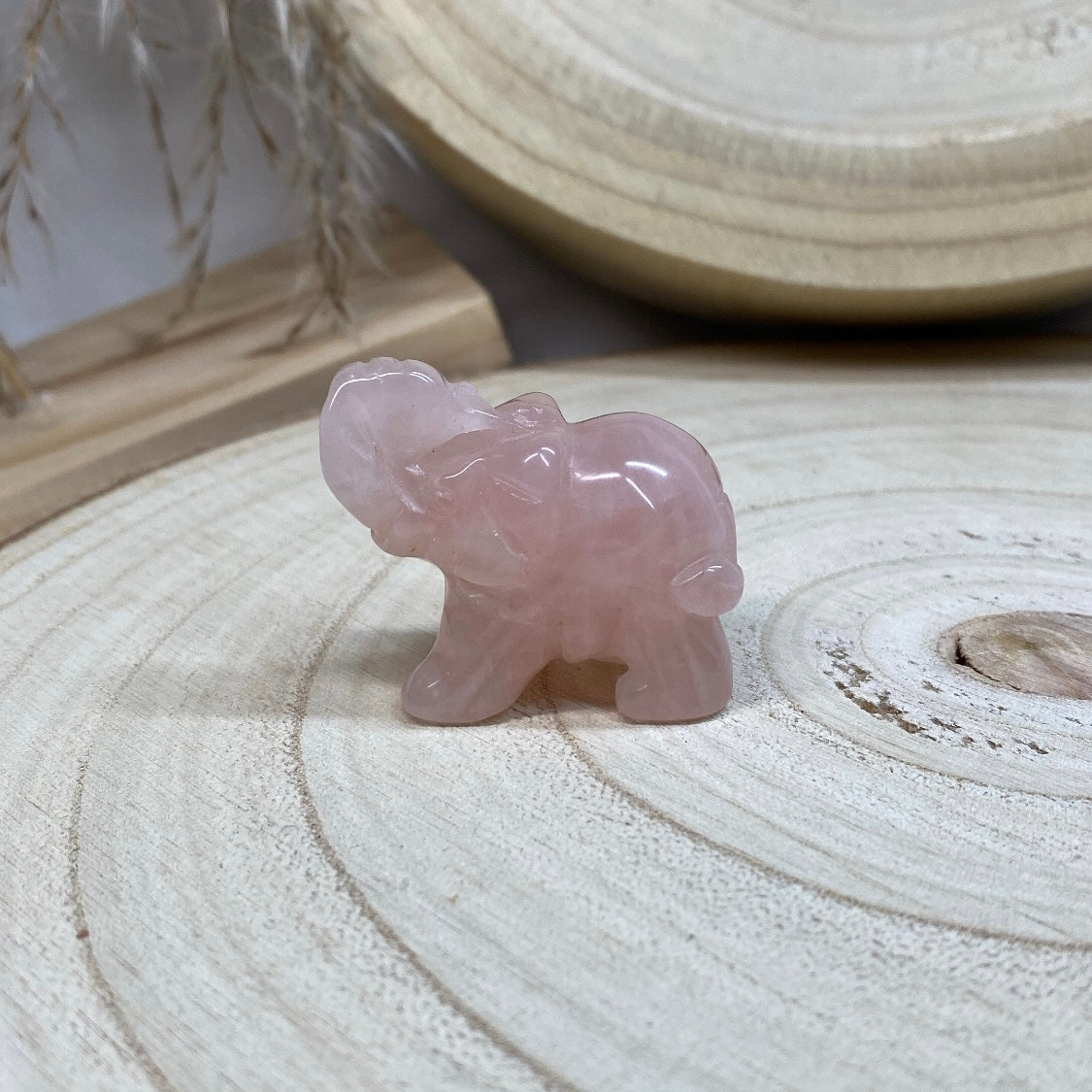 Éléphant Quartz rose
