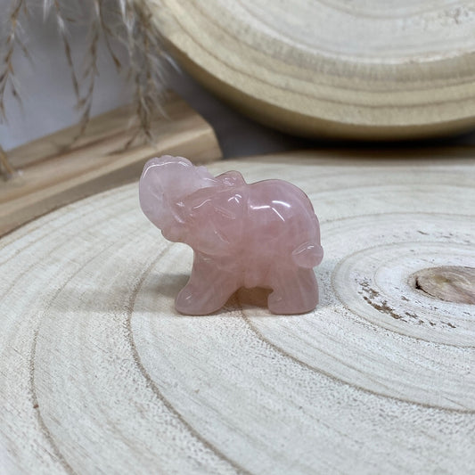 Éléphant Quartz rose