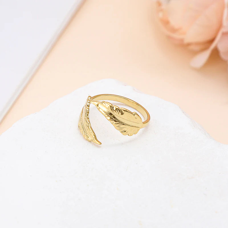 Bague Feuille Délicate